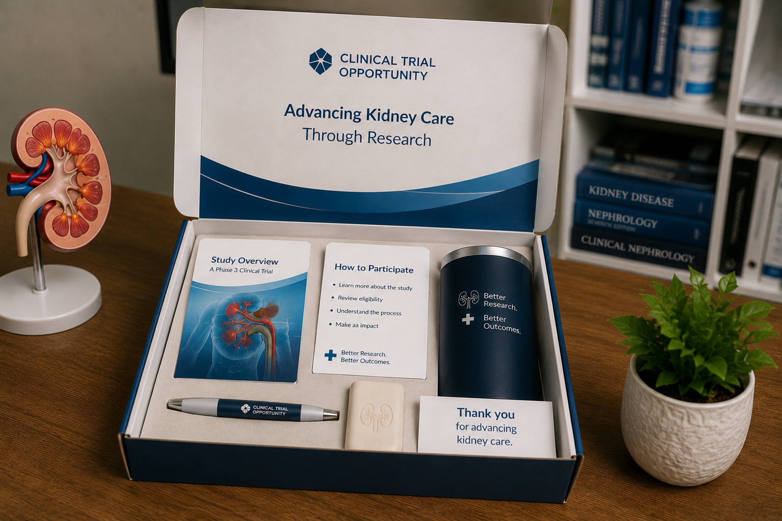 Clinical study outreach visual showing TrialNotice getting an active clinical study in front of matched local referring physicians.